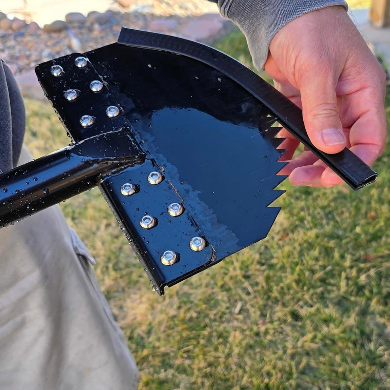 CKLT One-Piece 40in Manual Edger Lawn Tool with Spring Steel Blade Manganese Steel Border Edger for Landscaping Rustproof Half Moon Edger with Rubber Handle for Garden Maintenance - Image 5